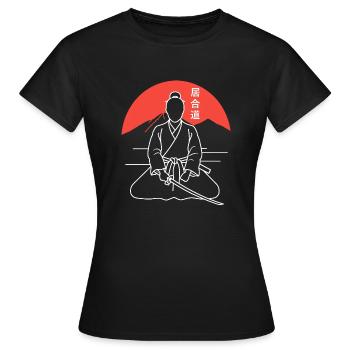 iaido - Frauen T-Shirt - Schwarz - Vorne - AI Model Female 172 dark (172cm)