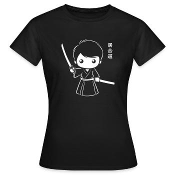 iaido - T-shirt Femme - noir - Devant - AI Model Female 172 dark (172cm)