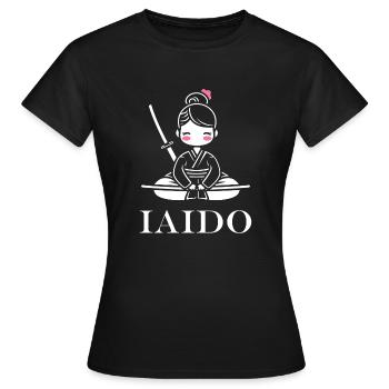 iaido - Frauen T-Shirt - Schwarz - Vorne - AI Model Female 172 dark (172cm)