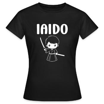 iaido - Frauen T-Shirt - Schwarz - Vorne - AI Model Female 172 dark (172cm)