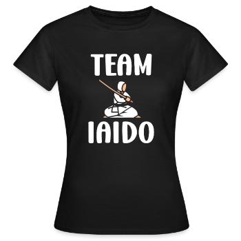 iaido - Frauen T-Shirt - Schwarz - Vorne - AI Model Female 172 dark (172cm)