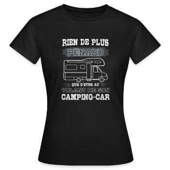 Camping Car, Humour Camping cariste - T-shirt Femme - noir - Devant - AI Model Female 172 dark (172cm)