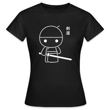 KENDO - T-shirt Femme - noir - Devant - AI Model Female 172 dark (172cm)