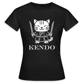 KENDO - T-shirt Femme - noir - Devant - AI Model Female 172 dark (172cm)