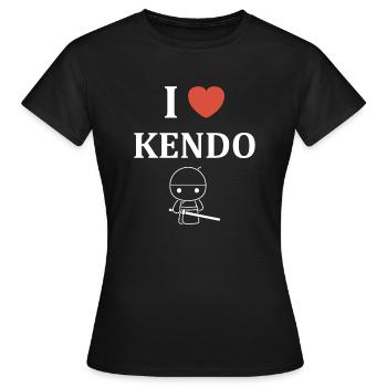 KENDO - T-shirt Femme - noir - Devant - AI Model Female 172 dark (172cm)
