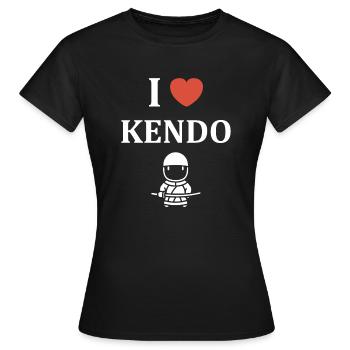 KENDO - T-shirt Femme - noir - Devant - AI Model Female 172 dark (172cm)