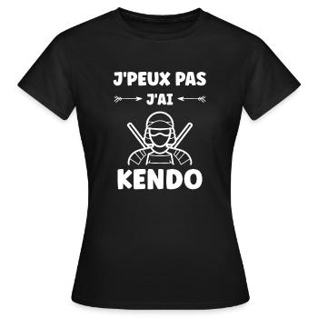 KENDO - T-shirt Femme - noir - Devant - AI Model Female 172 dark (172cm)