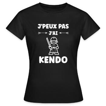 KENDO - T-shirt Femme - noir - Devant - AI Model Female 172 dark (172cm)
