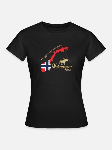 Norwegen 2026 Wildnis Erlebnis - Frauen T-Shirt - Schwarz
