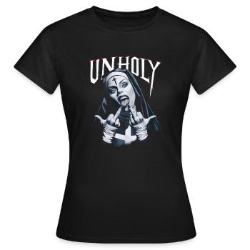 Provocative and expressive – rebellious fashion - Women's T-Shirt - black - Front - AI Model Female 172 dark (172cm)