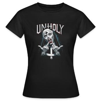 Provocative and expressive – rebellious fashion - Women's T-Shirt - black - Front - AI Model Female 172 dark (172cm)