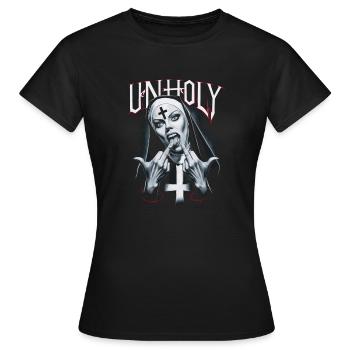 Provocative and expressive – rebellious fashion - Women's T-Shirt - black - Front - AI Model Female 172 dark (172cm)