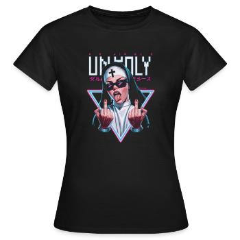 Provocative and expressive – rebellious fashion - Women's T-Shirt - black - Front - AI Model Female 172 dark (172cm)