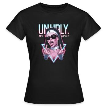Provocative and expressive – rebellious fashion - Women's T-Shirt - black - Front - AI Model Female 172 dark (172cm)