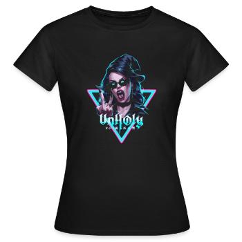 Provocative and expressive – rebellious fashion - Women's T-Shirt - black - Front - AI Model Female 172 dark (172cm)