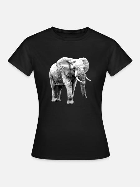 Elefant - Frauen T-Shirt - Schwarz