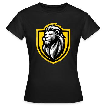 Lion Shield - Women's T-Shirt - black - Front - AI Model Female 172 dark (172cm)