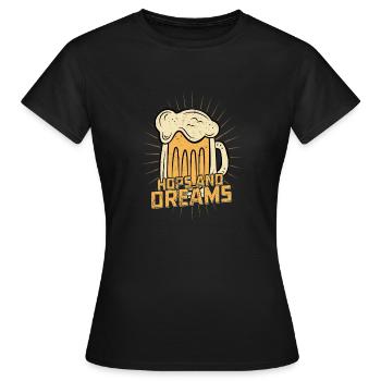Houblon et rêves Bière artisanale Brewer Homebrew - T-shirt Femme - noir - Devant - AI Model Female 172 dark (172cm)