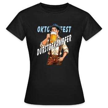 MAN BEER THIRST QUENCHER - Women's T-Shirt - black - Front - AI Model Female 172 dark (172cm)