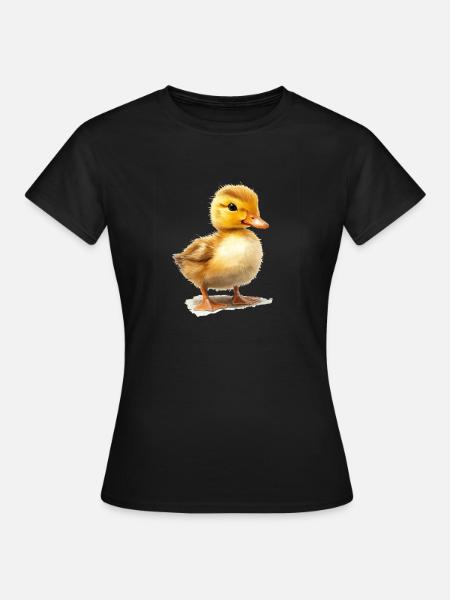 Süßes Entenküken - Frauen T-Shirt - Schwarz
