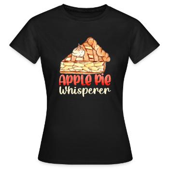 Tarte aux pommes murmure Thanksgiving amant de la tarte aux pommes - T-shirt Femme - noir - Devant - AI Model Female 172 dark (172cm)
