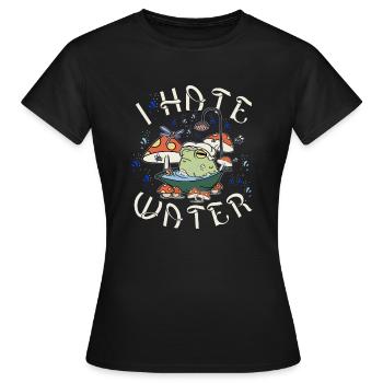 Dicton sur l’eau - T-shirt Femme - noir - Devant - AI Model Female 172 dark (172cm)