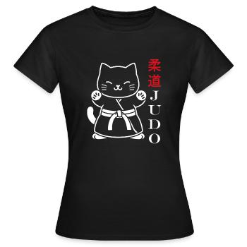 judo - Women's T-Shirt - black - Front - AI Model Female 172 dark (172cm)