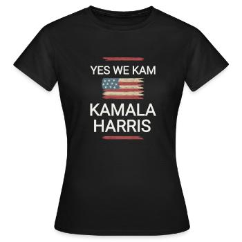 Yes We Kam - Frauen T-Shirt - Schwarz - Vorne - AI Model Female 172 dark (172cm)