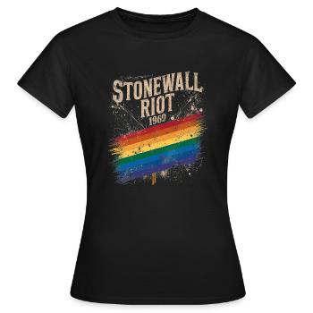 Émeute de Stonewall Histoire LGBT La fierté était une émeute gay - T-shirt Femme - noir - Devant - AI Model Female 172 dark (172cm)
