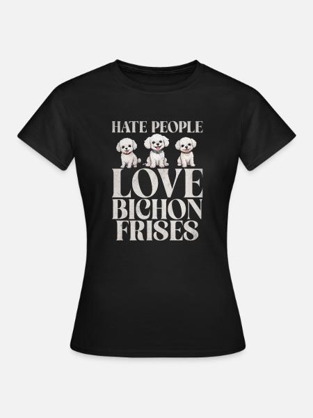 Bichon Frise Geschenken - Vrouwen T-shirt - zwart