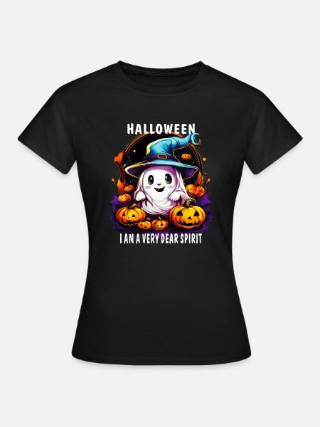 HALLOWEEN I AM A VERY DEAR SPIRIT - Frauen T-Shirt - Schwarz