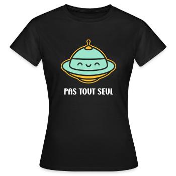 fliegende Untertasse - Frauen T-Shirt - Schwarz - Vorne - AI Model Female 172 dark (172cm)