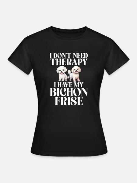 Bichon Frise Geschenken - Vrouwen T-shirt - zwart