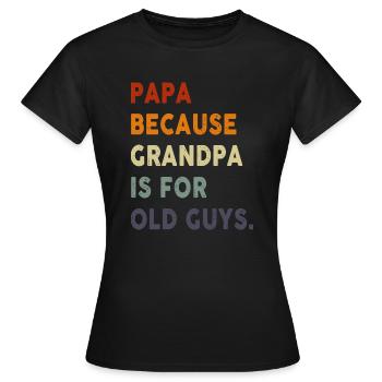 Cool Grand-père Grand-père Papa Parent Fête des pères - T-shirt Femme - noir - Devant - AI Model Female 172 dark (172cm)