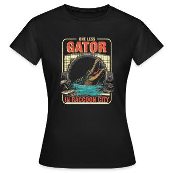 Ein Alligator weniger in Raccoon City - Frauen T-Shirt - Schwarz - Vorne - AI Model Female 172 dark (172cm)
