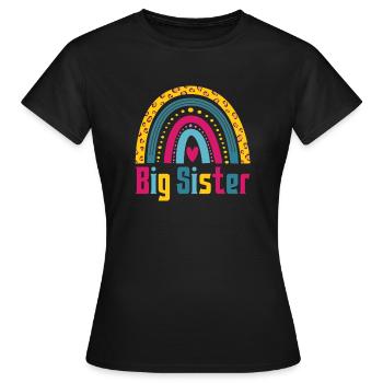 Big Sister Rainbow Big-sister-to-be - Women's T-Shirt - black - Front - AI Model Female 172 dark (172cm)