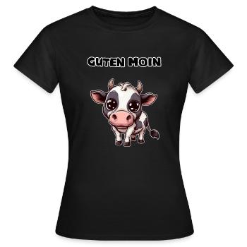 Guten Moin - Frauen T-Shirt - Schwarz - Vorne - AI Model Female 172 dark (172cm)