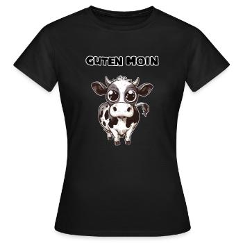 Guten Moin - Frauen T-Shirt - Schwarz - Vorne - AI Model Female 172 dark (172cm)