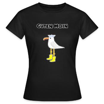 Good Moin Seagull Rubber Boots - Women's T-Shirt - black - Front - AI Model Female 172 dark (172cm)