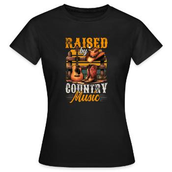 Amateur de musique country élevé par la musique country - T-shirt Femme - noir - Devant - AI Model Female 172 dark (172cm)