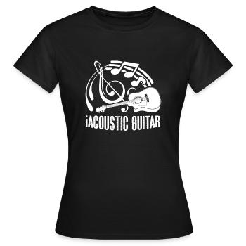 Acoustic guitar Funny Acoustic guitar - Women's T-Shirt - black - Front - AI Model Female 172 dark (172cm)