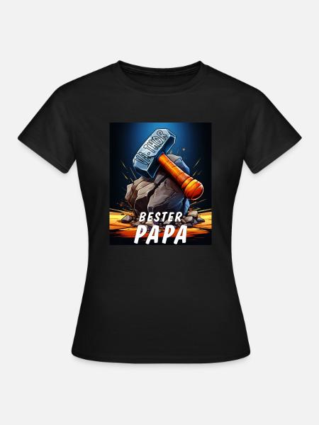 VA-THOR HAMMER BESTER PAPA - Frauen T-Shirt - Schwarz