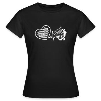 Hunter Hunter Heartbeat - Women's T-Shirt - black - Front - AI Model Female 172 dark (172cm)