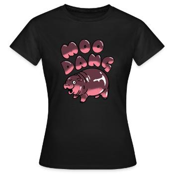 MOO DENG - Women's T-Shirt - black - Front - AI Model Female 172 dark (172cm)