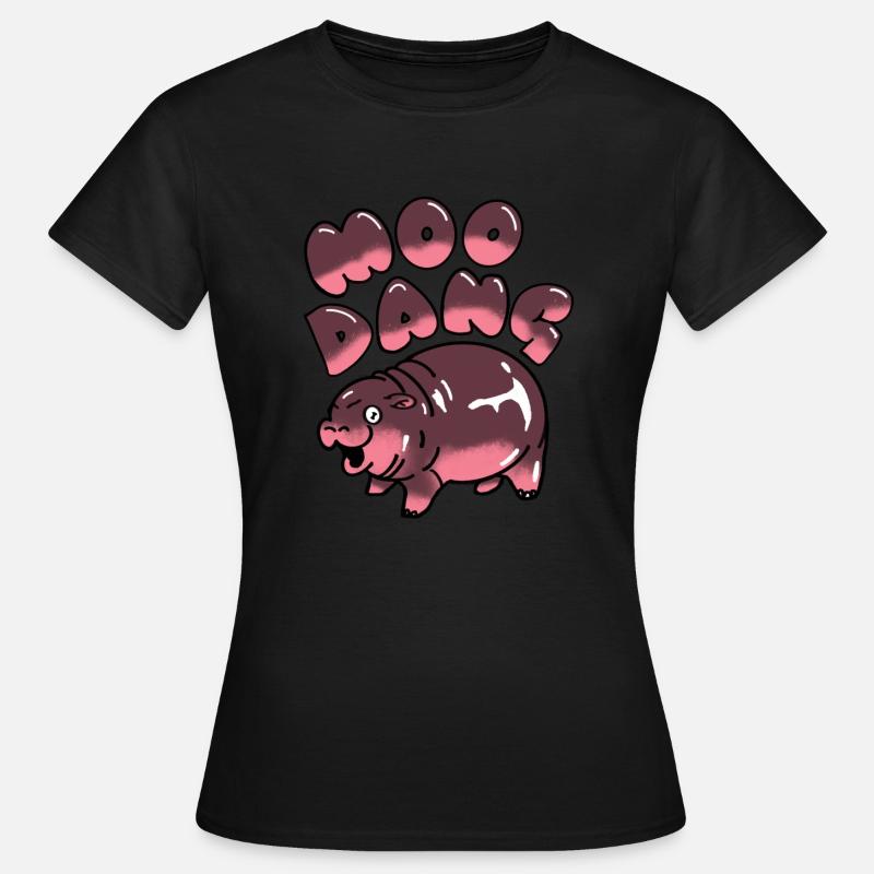 MOO DENG - Frauen T-Shirt - Schwarz