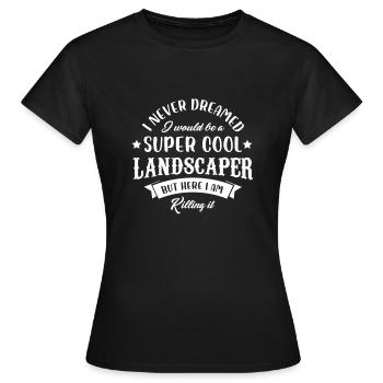paysagiste super cool Design pour un paysagiste - T-shirt Femme - noir - Devant - AI Model Female 172 dark (172cm)