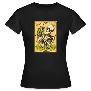 The Pickles - Lustiges Tarot für Dillgurkenliebhaber - Frauen T-Shirt - Schwarz - Vorne - AI Model Female 172 dark (172cm)