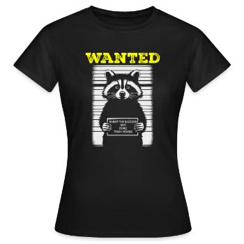 Gesucht: Waschbär-Bandit - Frauen T-Shirt - Schwarz - Vorne - AI Model Female 172 dark (172cm)