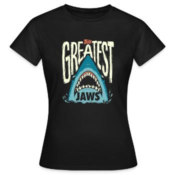 The Greatest Jaws - Shark Lover Marine Biologist - Women's T-Shirt - black - Front - AI Model Female 172 dark (172cm)