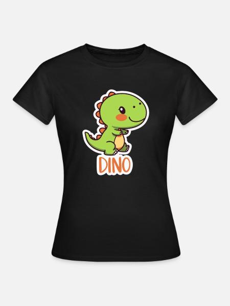 DINOSAURIER - Frauen T-Shirt - Schwarz